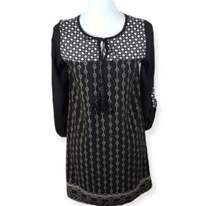 MILLIBON BLACK & BEIGE DRESS SZ.S EUC